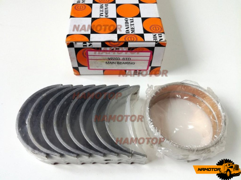 Вкладыши коренные Kubota V1500, V1502, V1701, V1702, V1901, V1902, V1903, V2003, V2203, V1512, D1101, DH1101 (0,25) 52мм